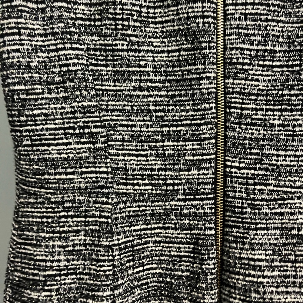 Calvin Klein sleeveless dress, black and white with gold buttons.  Size 10. - Picture 6 of 6